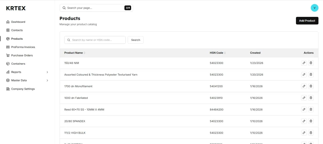 Comprehensive Product Catalog